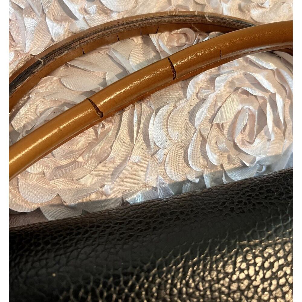 Dooney and Bourke, Black and Caramel, Large Leather Handbag, preowned - Picture 5 of 10